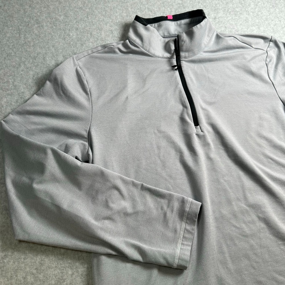 G/FORE Mens Large Gray Performance 1/4 Zip Pullover Golf Stretch GMM000035
